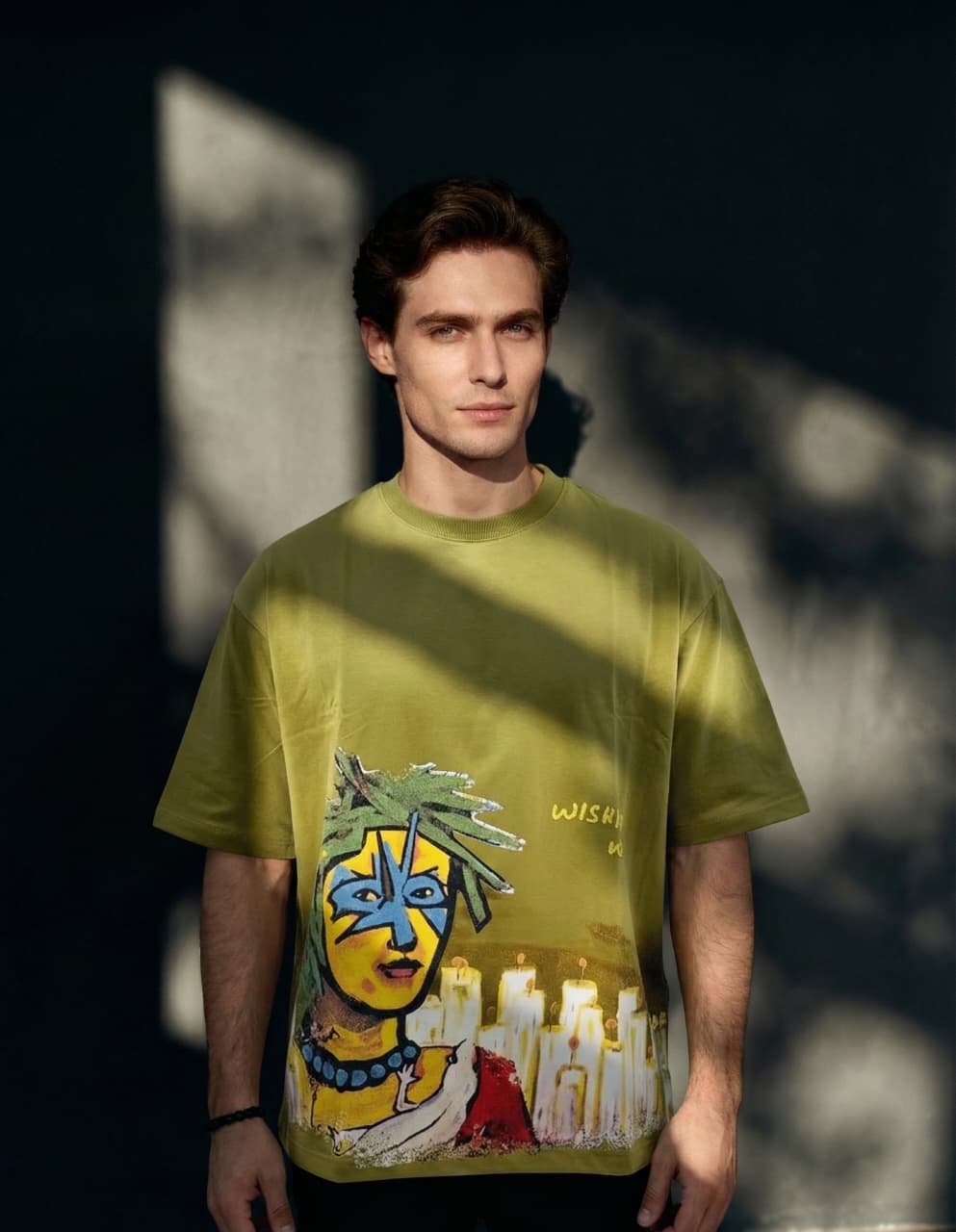 Mustard Mirage Oversized Graphic T-Shirt – Mustard
