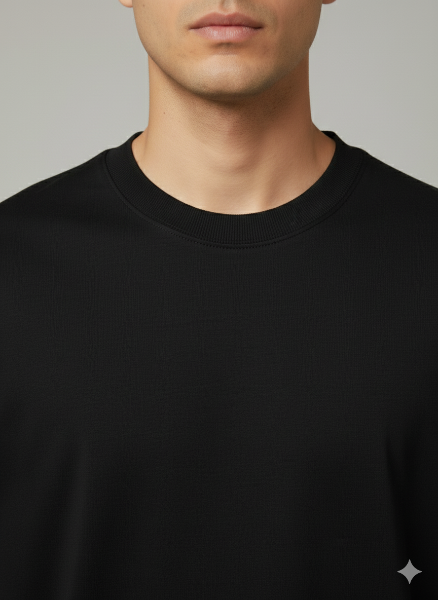 Black Classic Round Neck T-shirt