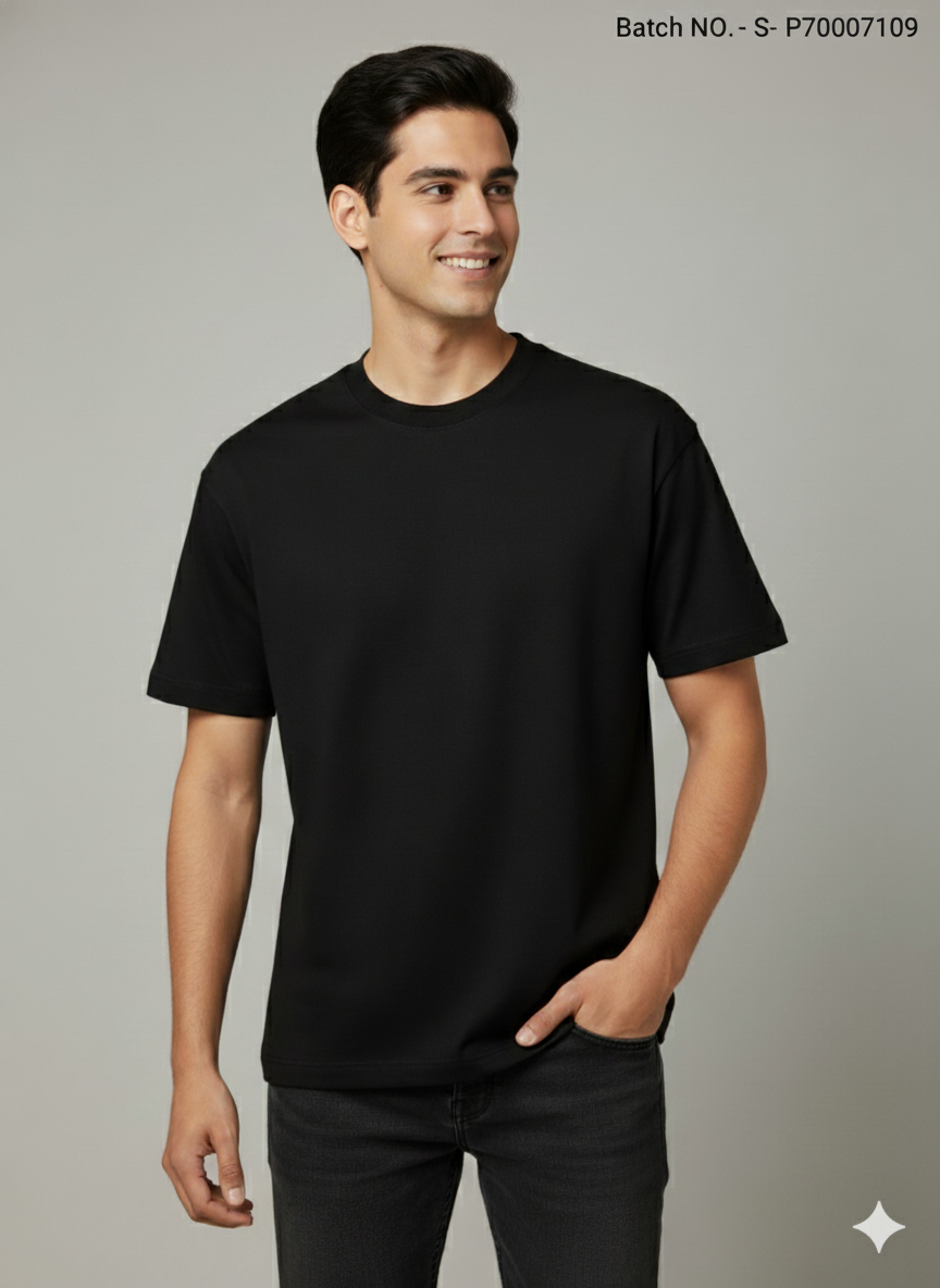 Black Classic Round Neck T-shirt