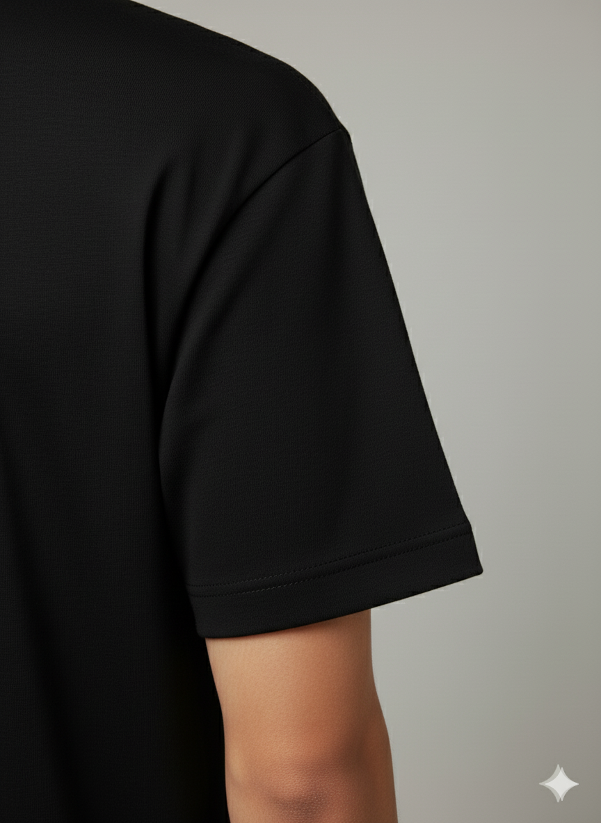 Black Classic Round Neck T-shirt