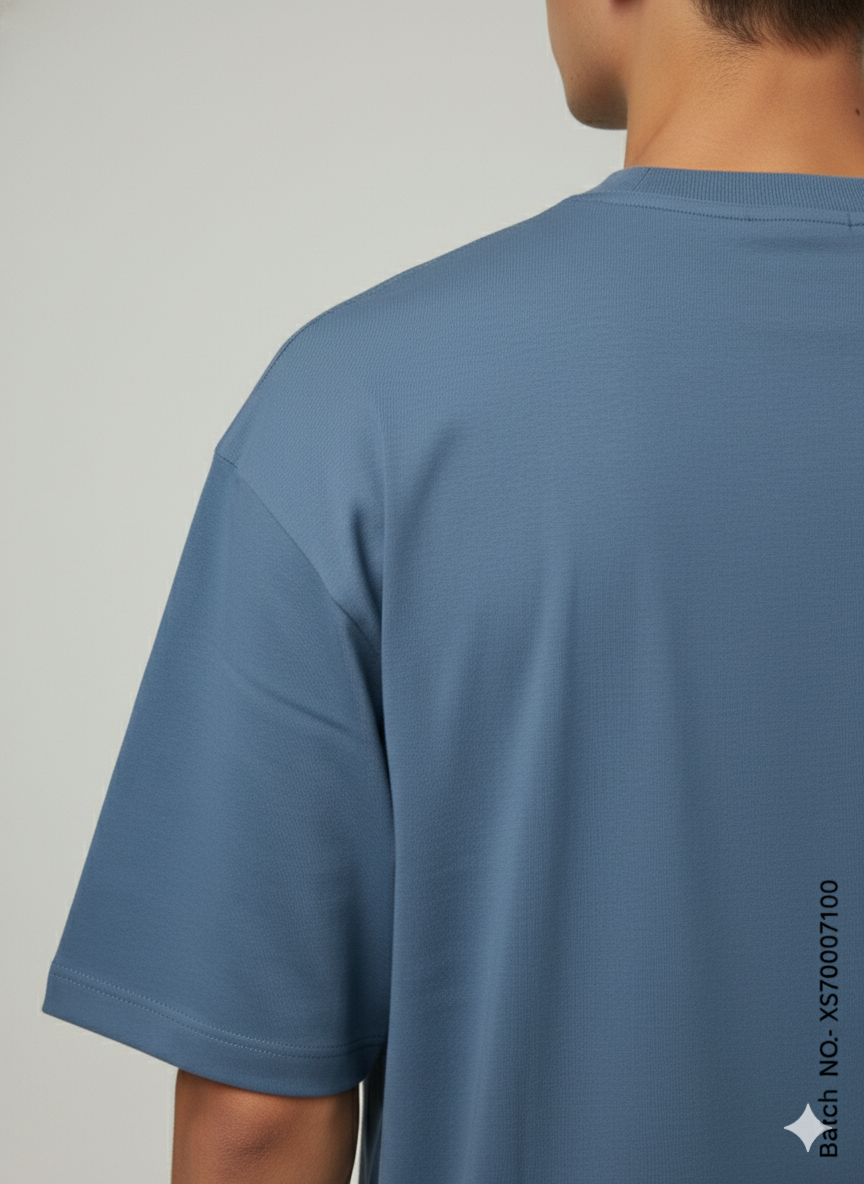 Retro “K” Graphic Oversized T-Shirt – Blue