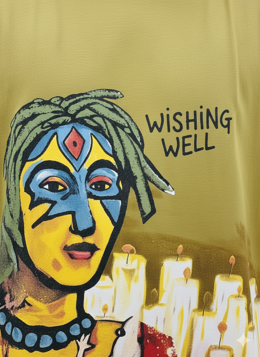 Mustard Mirage Oversized Graphic T-Shirt – Mustard