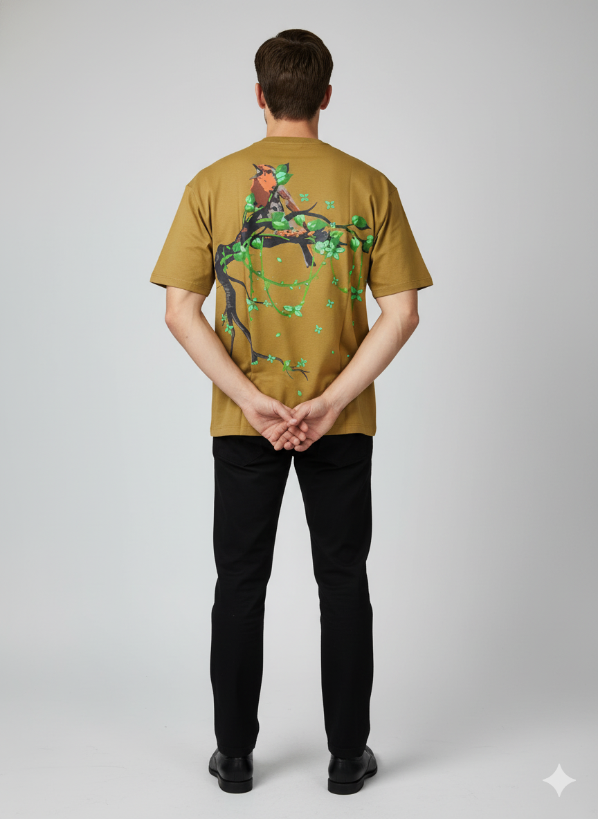 URBNNESTS Khaaki Oversized T-Shirt for Men & Women