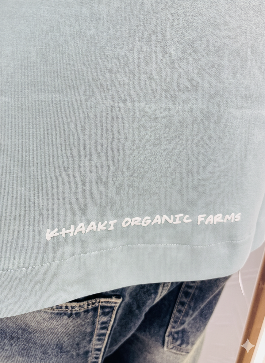 Farmer & Cow Graphic Oversized T-Shirt – Mint Green