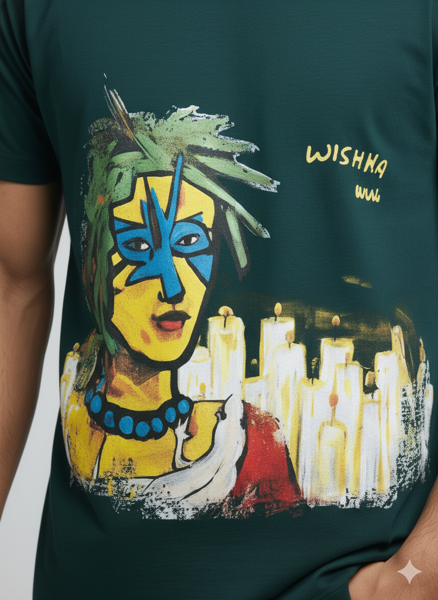 Retro Aura Oversized Graphic T-Shirt – Green