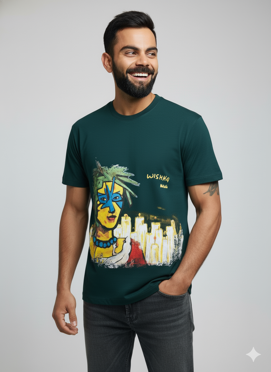 Retro Aura Oversized Graphic T-Shirt – Green