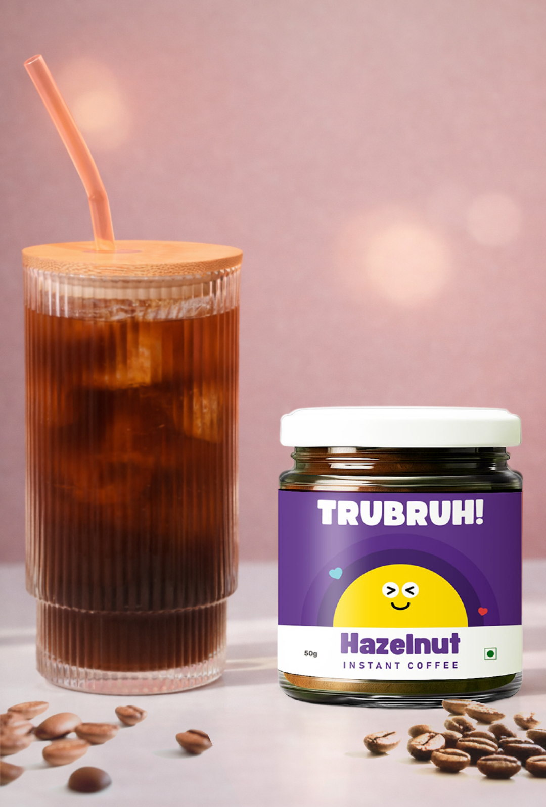 Combo - Hazelnut + Ribbed Glass Tumbler