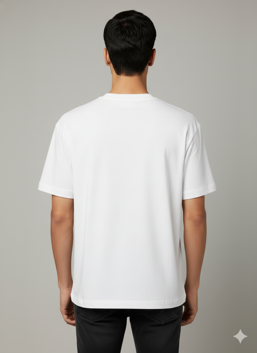 White Essential Round Neck T-shirt