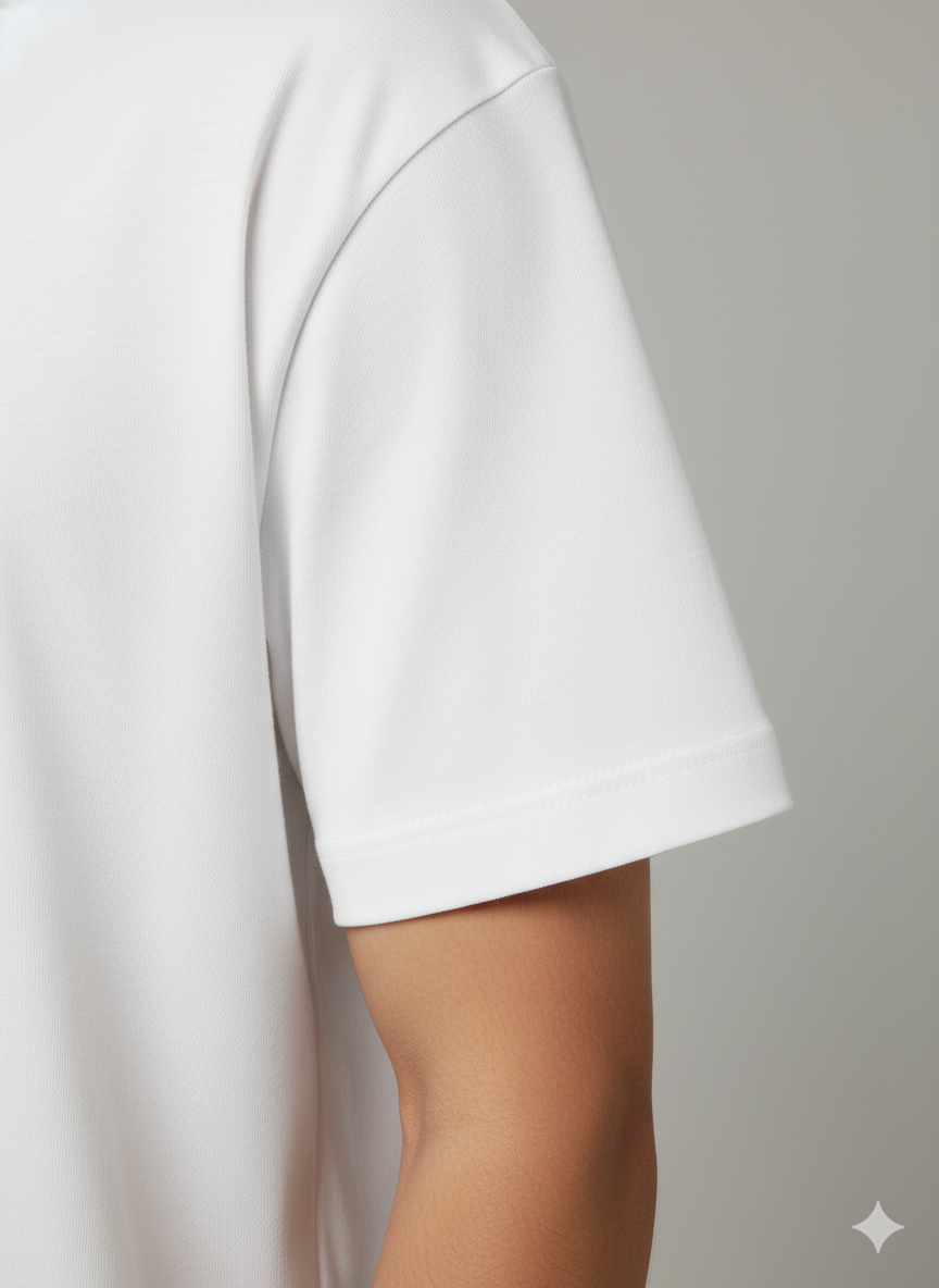 White Essential Round Neck T-shirt