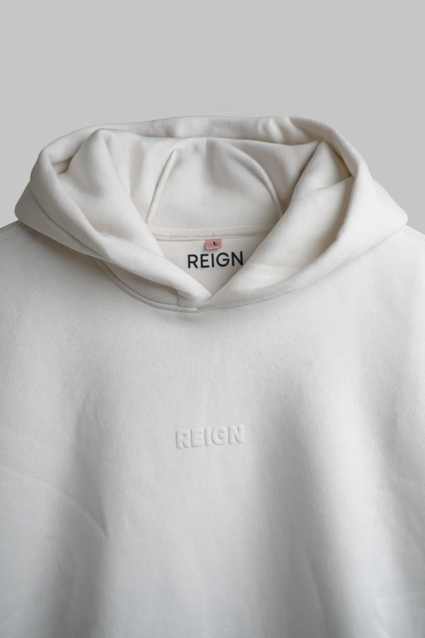 UrbnNests Premium White Oversized Hoodie with Dragon Graphics